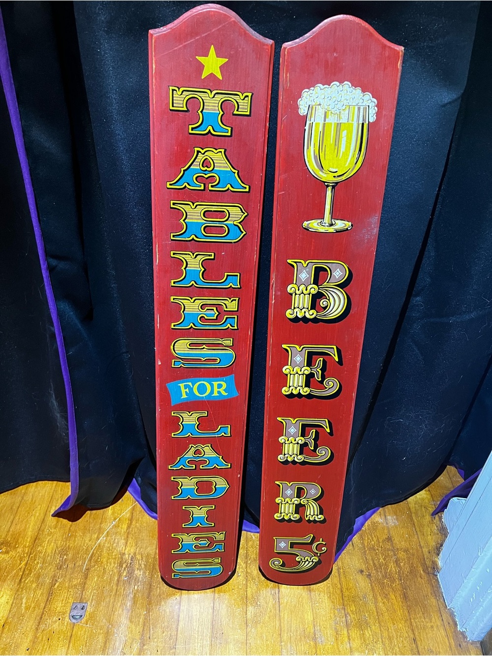 2 Vintage Yorkcraft Wooden Beer Tavern Signs Wall Plaques